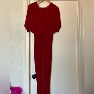 Long red dress
